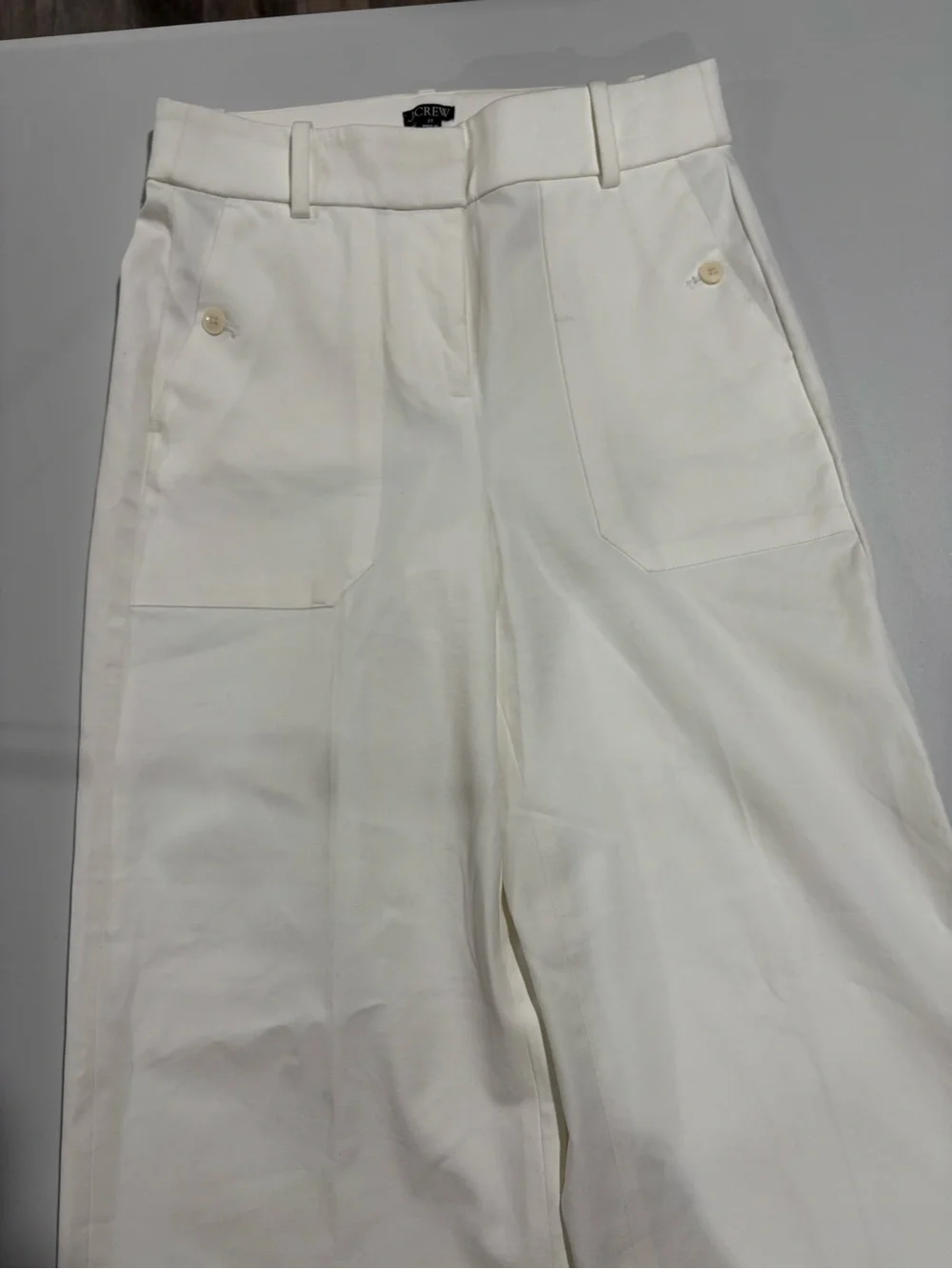 J. Crew women’s White Dress Pants - Clean Tailored Waist
